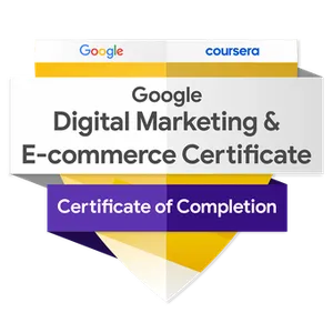 Digital Marketing & E-commerce Certificate of Completion