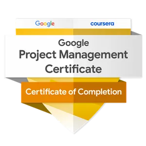 Google Project Management Certificate of Completion