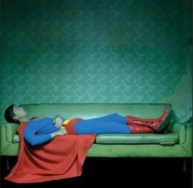 superman on couch