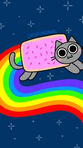 nyan cat and rainbow art